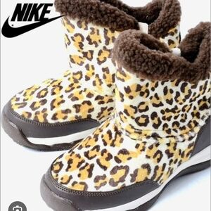 Nike Leopard Print Fur Boots